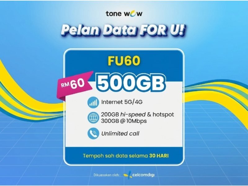 Tone Wow FU60 500GB prepaid plan poster